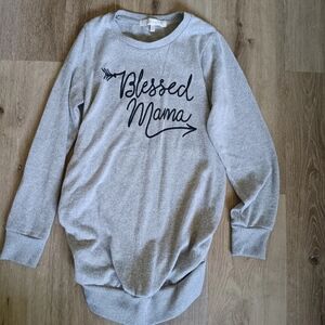 Gray 'Blessed Mama' Sweatshirt